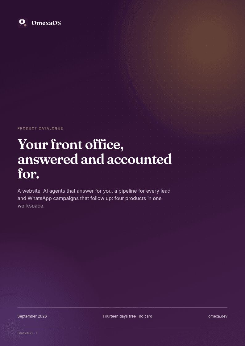 The cover of the OmexaOS catalogue